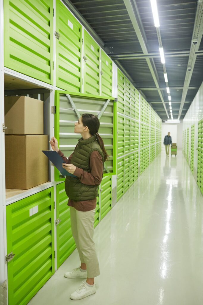 Person standing in a warehouse